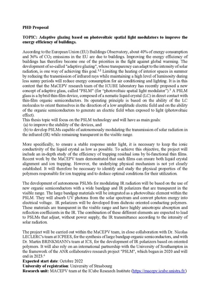 Fichier:Sujet de thèse PSLM 2022 pour diffusion v2.pdf