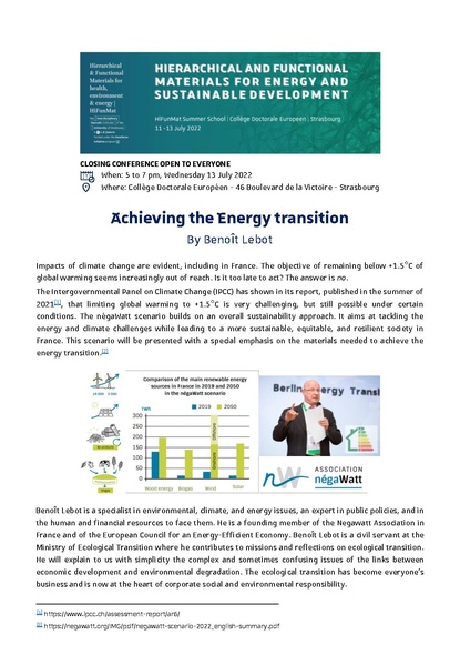 Fichier:Achieving the energy transition - Benoit Lebot - ITI HiFunMat Conference.pdf